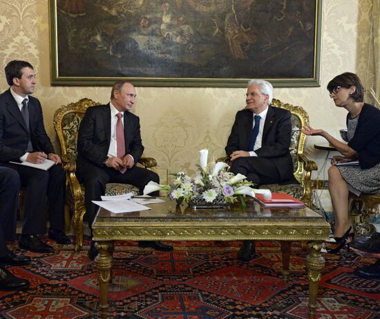 Russian President Vladimir Putin visits Italy