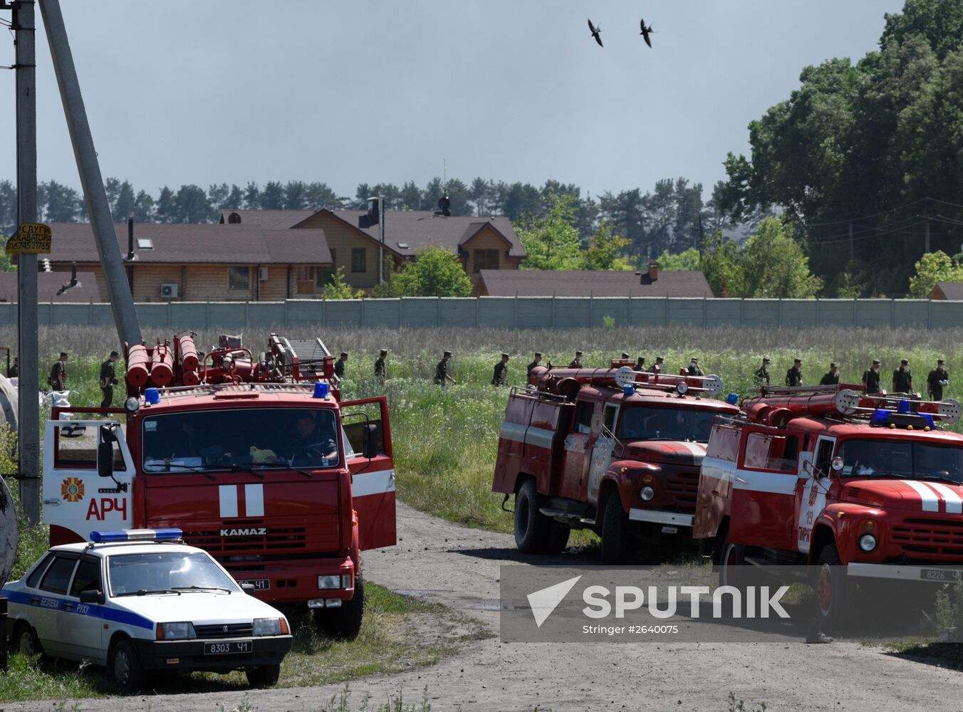 Petroleum storage base near Kiev on fire