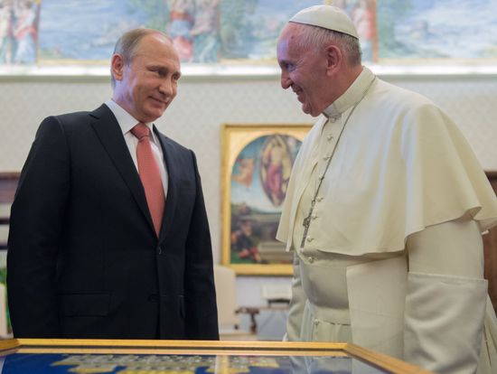Russian President Vladimir Putin visits Italy