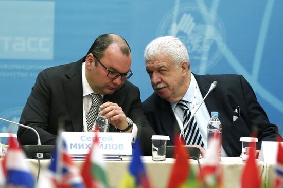 Russian Prime Minister Dmitry Medvedev takes part in 17th World Russian Press Congress