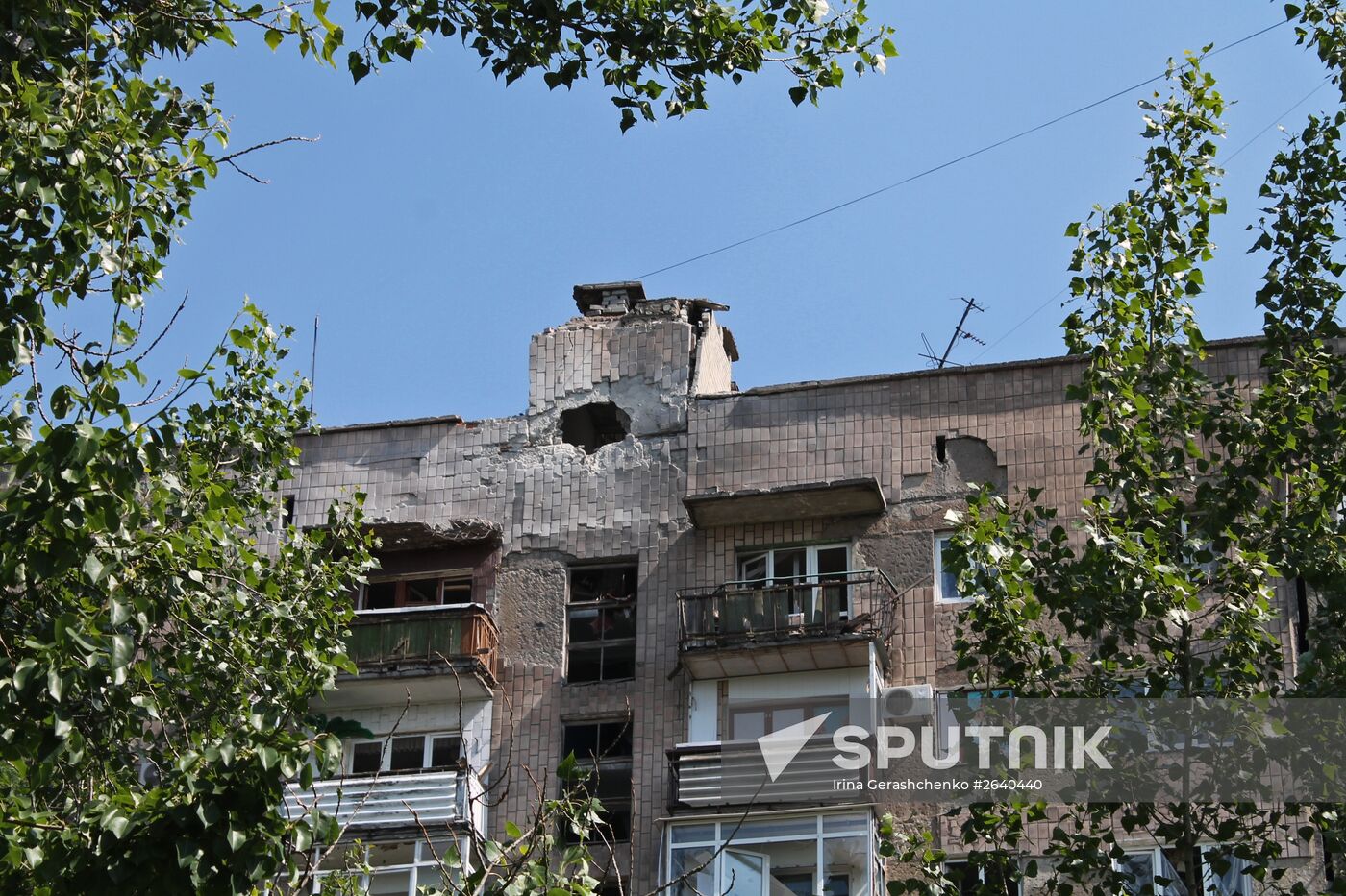 Aftermath of Horlivka shelling