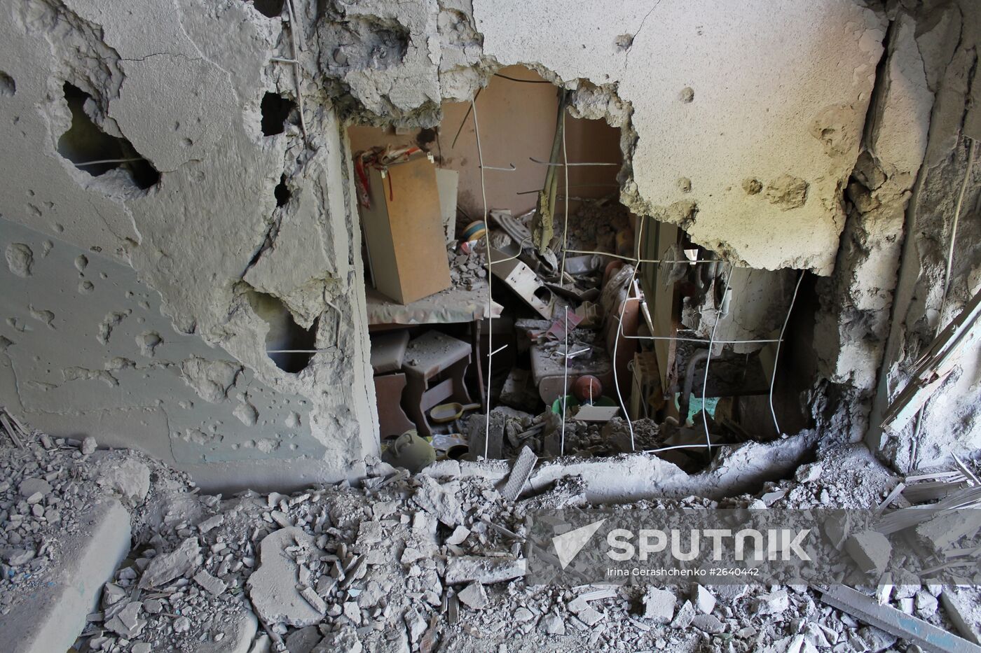 Aftermath of Horlivka shelling