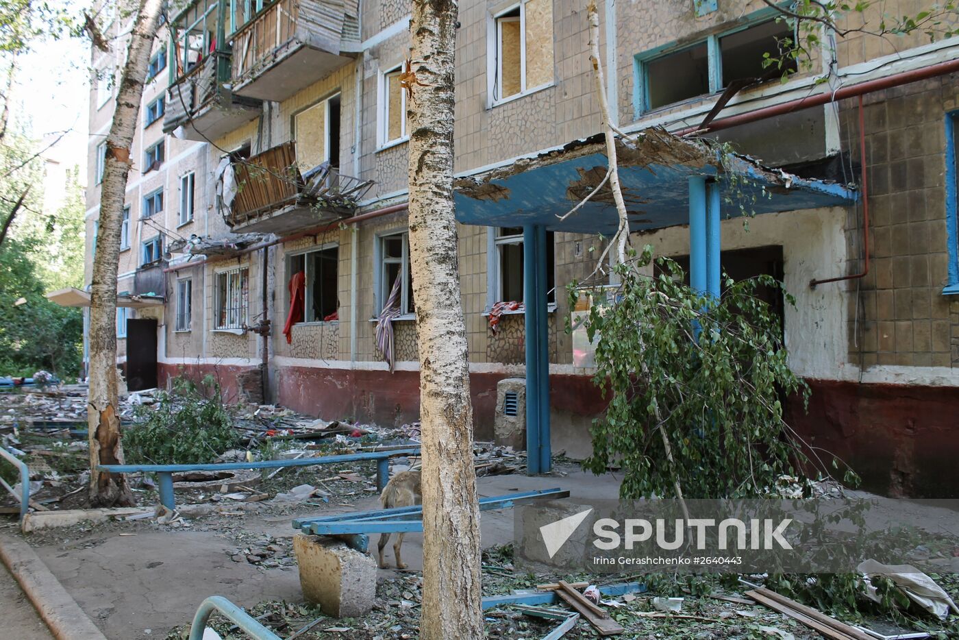 Aftermath of Horlivka shelling