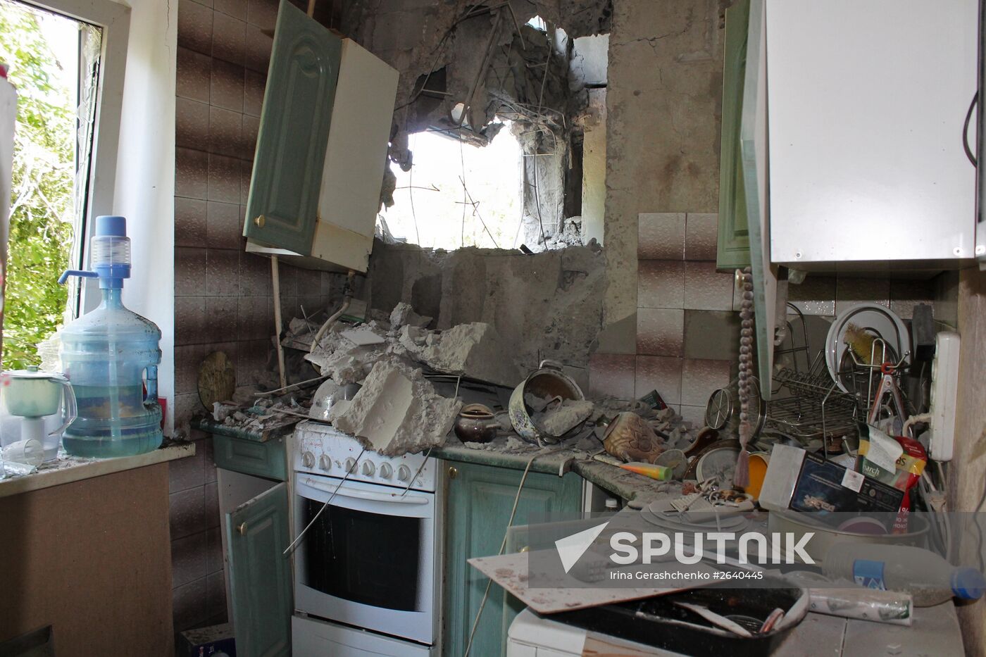 Aftermath of Horlivka shelling