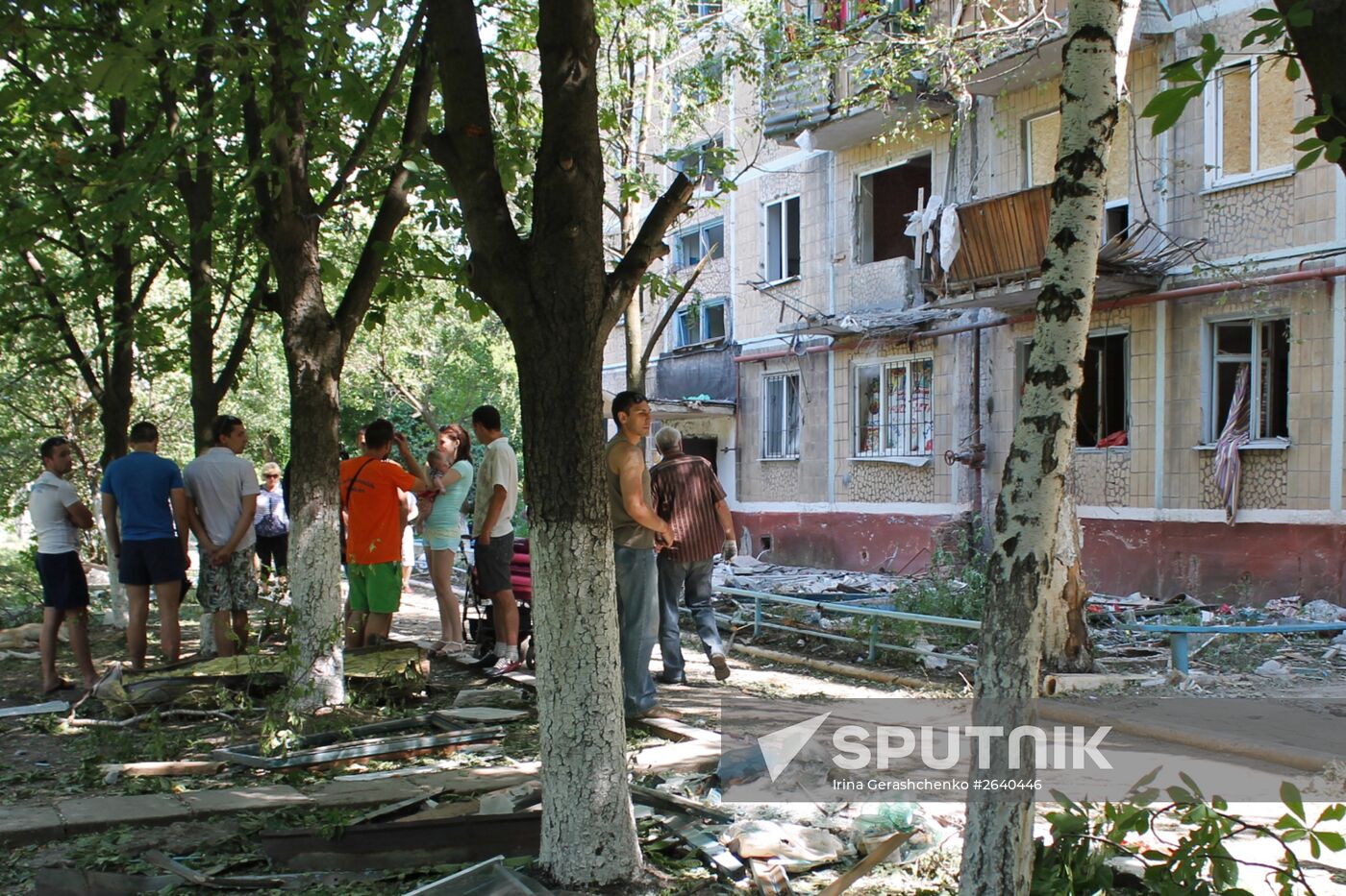 Aftermath of Horlivka shelling