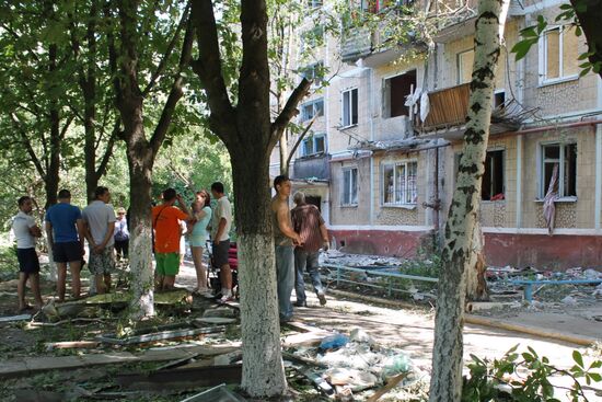 Aftermath of Horlivka shelling