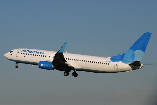 Russia's Pobeda Airlines aircraft