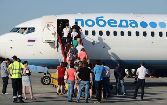 Russia's Pobeda Airlines aircraft
