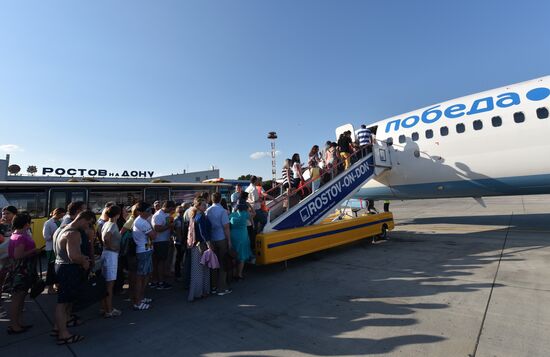 Russia's Pobeda Airlines aircraft