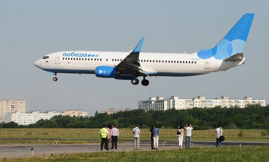 Russia's Pobeda Airlines aircraft