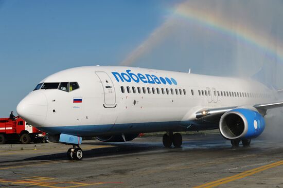 Russia's Pobeda Airlines aircraft