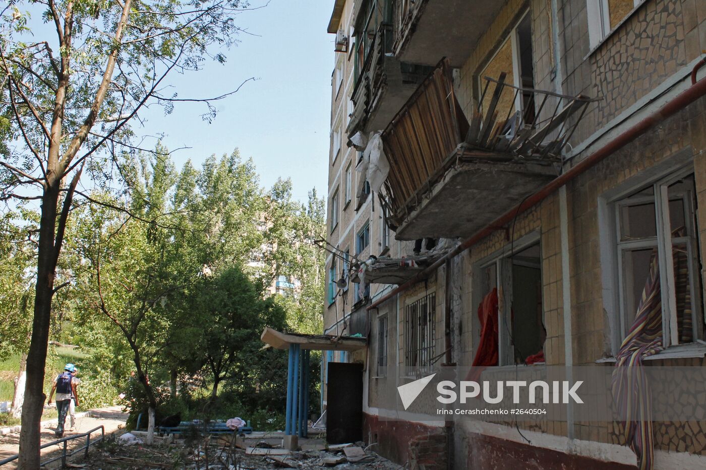 Aftermath of Horlivka shelling