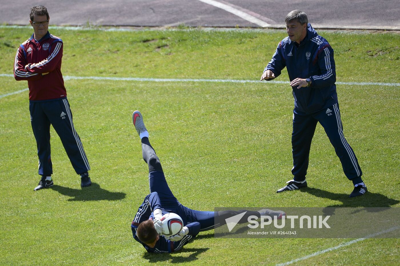 Football. Russian national team holds training session