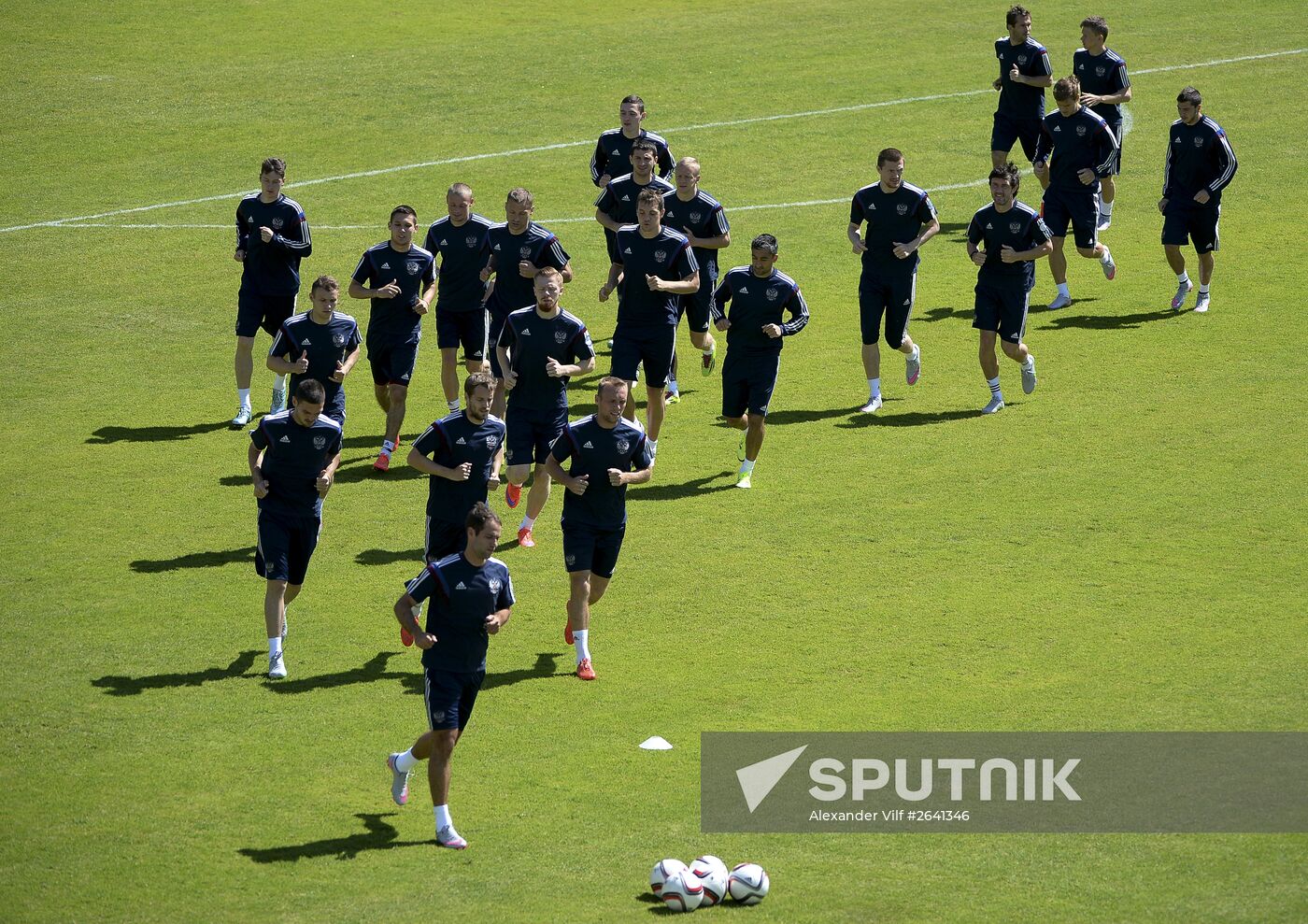 Football. Russian national team holds training session