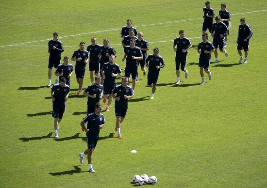 Football. Russian national team holds training session
