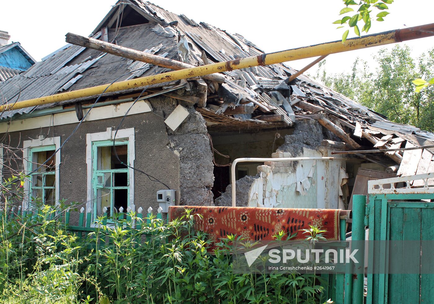 Aftermath of Donetsk shelling by Ukrainian army