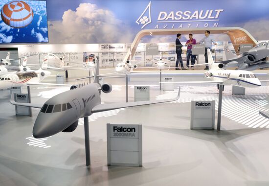 Preparations for the opening of Paris Air Show Le Bourget 2015