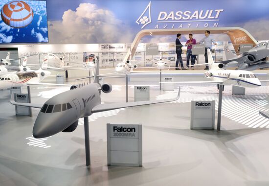 Preparations for the opening of Paris Air Show Le Bourget 2015