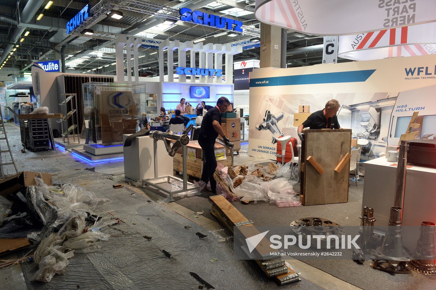 Preparations for the opening of Paris Air Show Le Bourget 2015