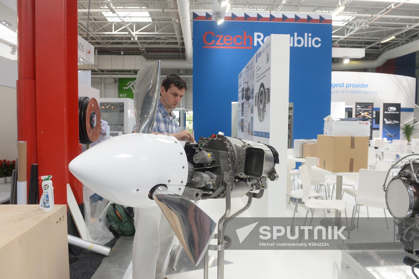 Preparations for the opening of Paris Air Show Le Bourget 2015