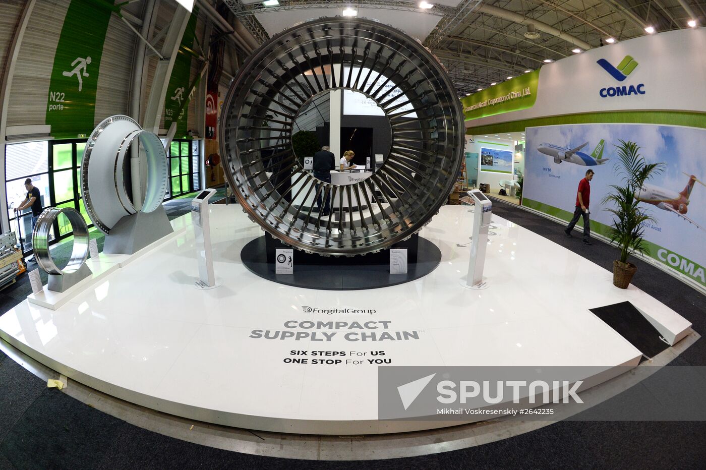 Preparations for the opening of Paris Air Show Le Bourget 2015