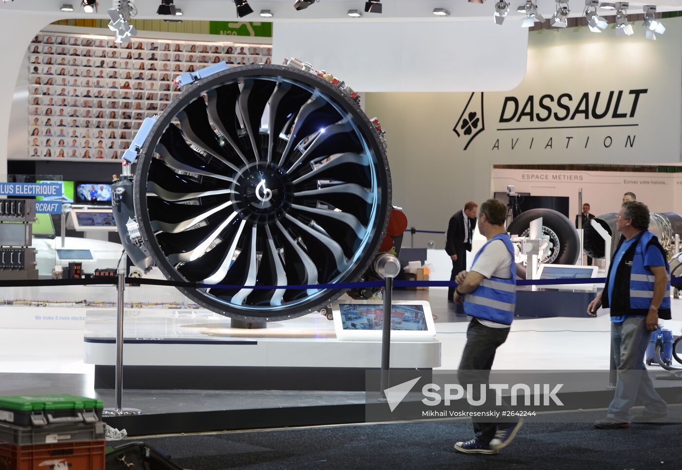 Preparations for the opening of Paris Air Show Le Bourget 2015