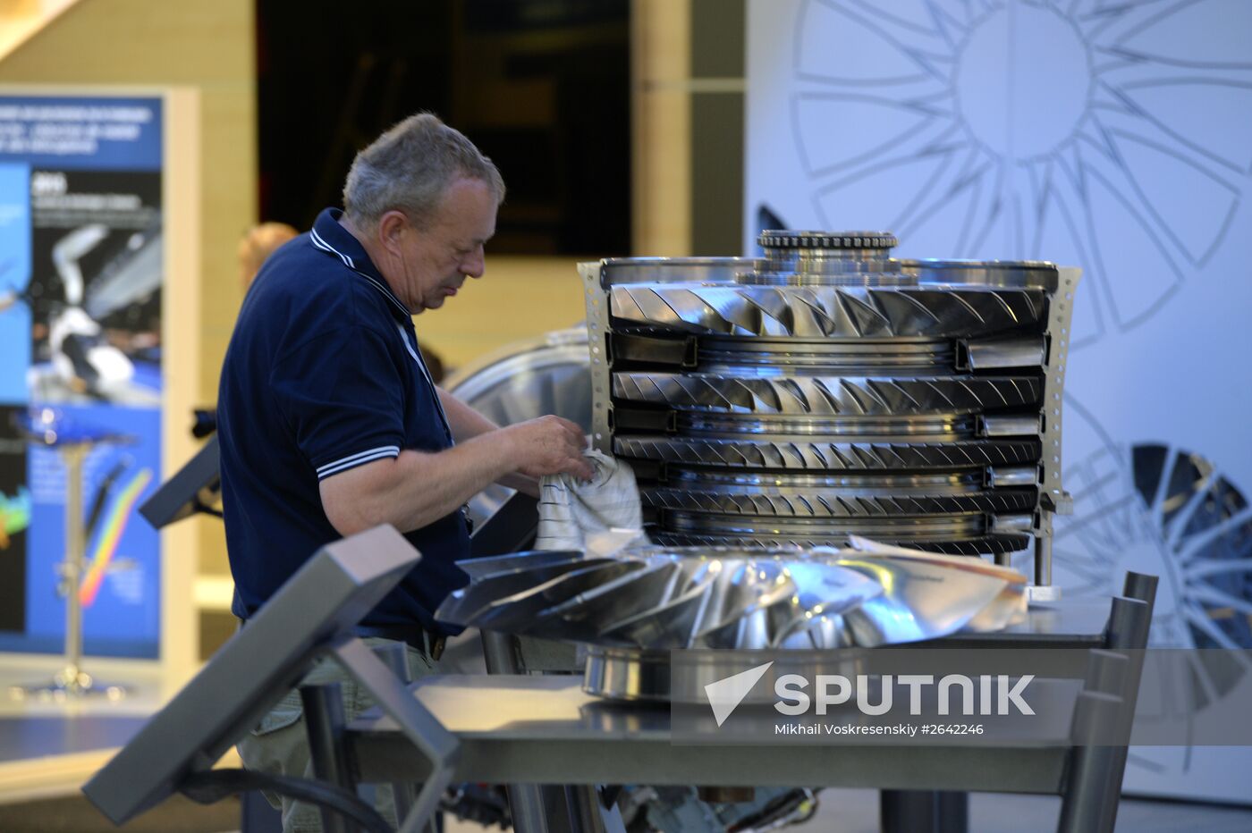 Preparations for the opening of Paris Air Show Le Bourget 2015