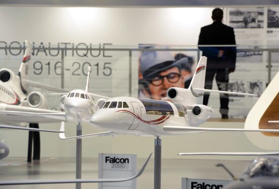 Preparations for the opening of Paris Air Show Le Bourget 2015