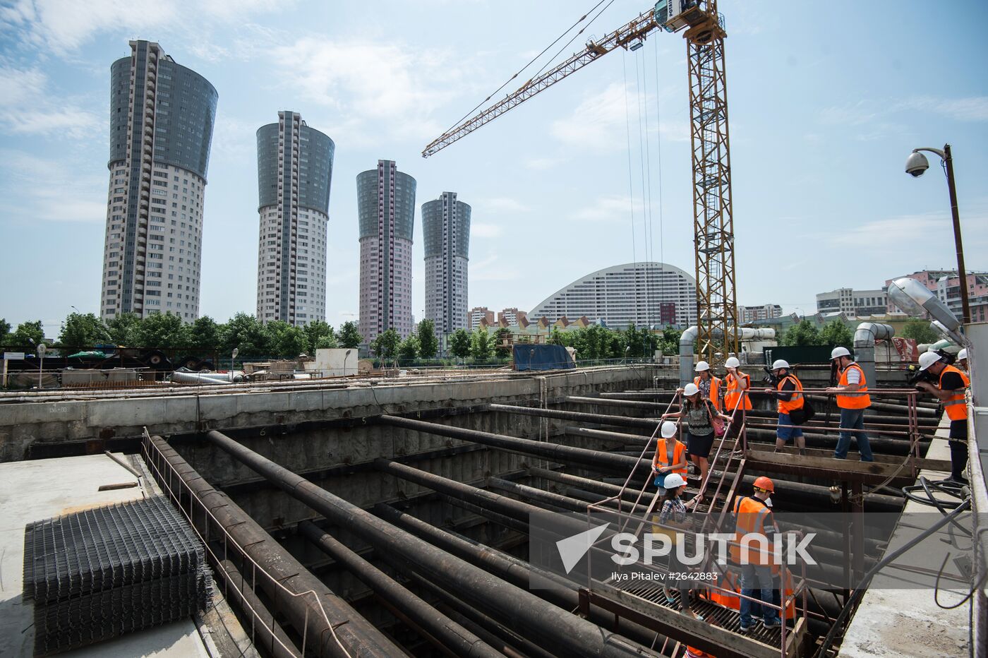 Construction of Khodynskoye Pole metro station