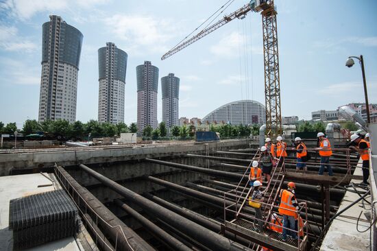 Construction of Khodynskoye Pole metro station