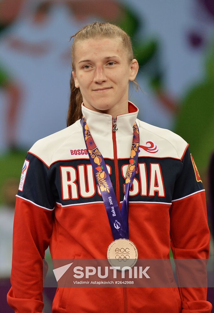 The 1st European Games. Women's Freestyle Wrestling. Day 1