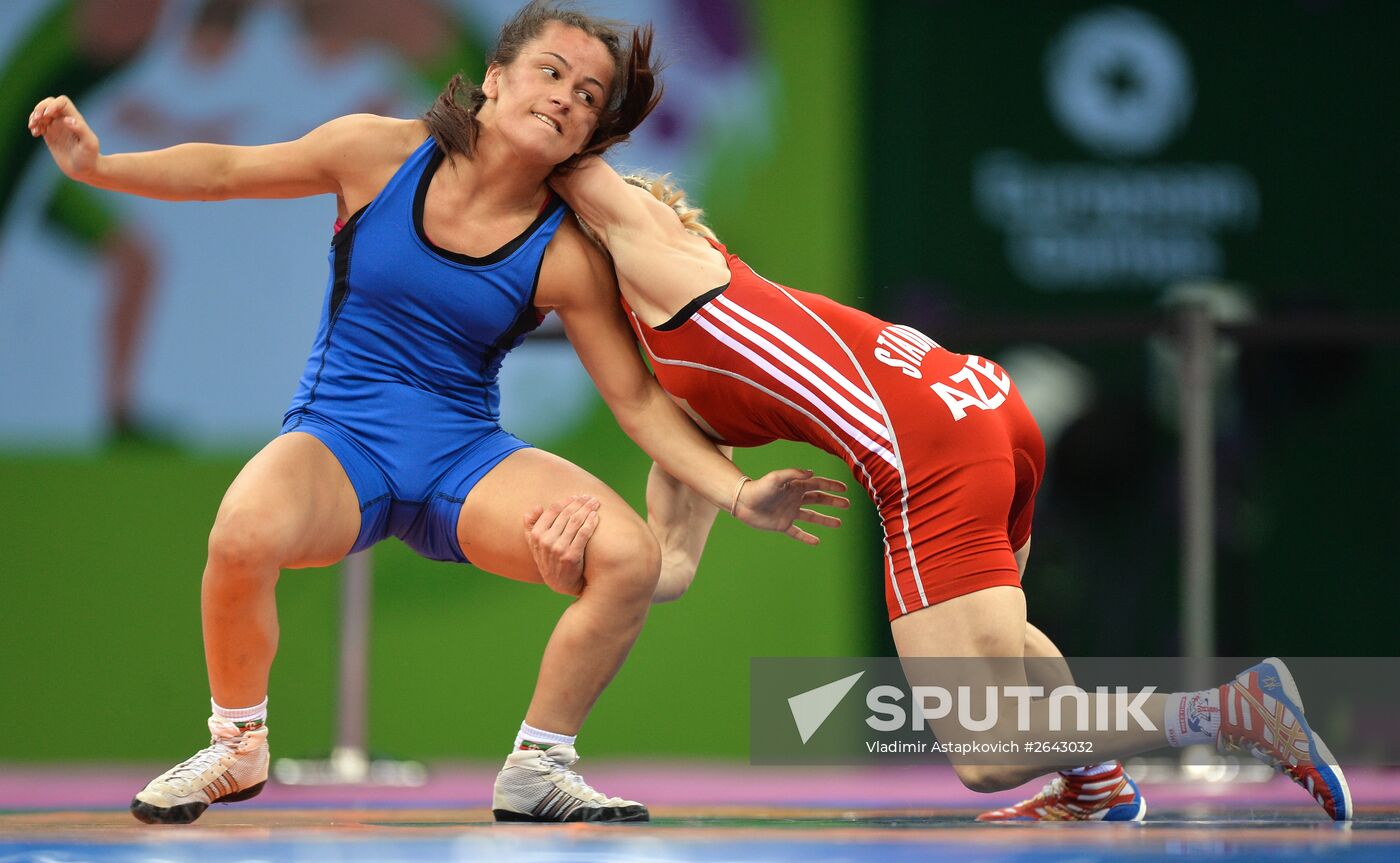 The 1st European Games. Women's Freestyle Wrestling. Day 1
