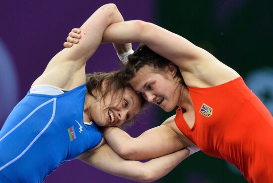 The 1st European Games. Women's Freestyle Wrestling. Day 1