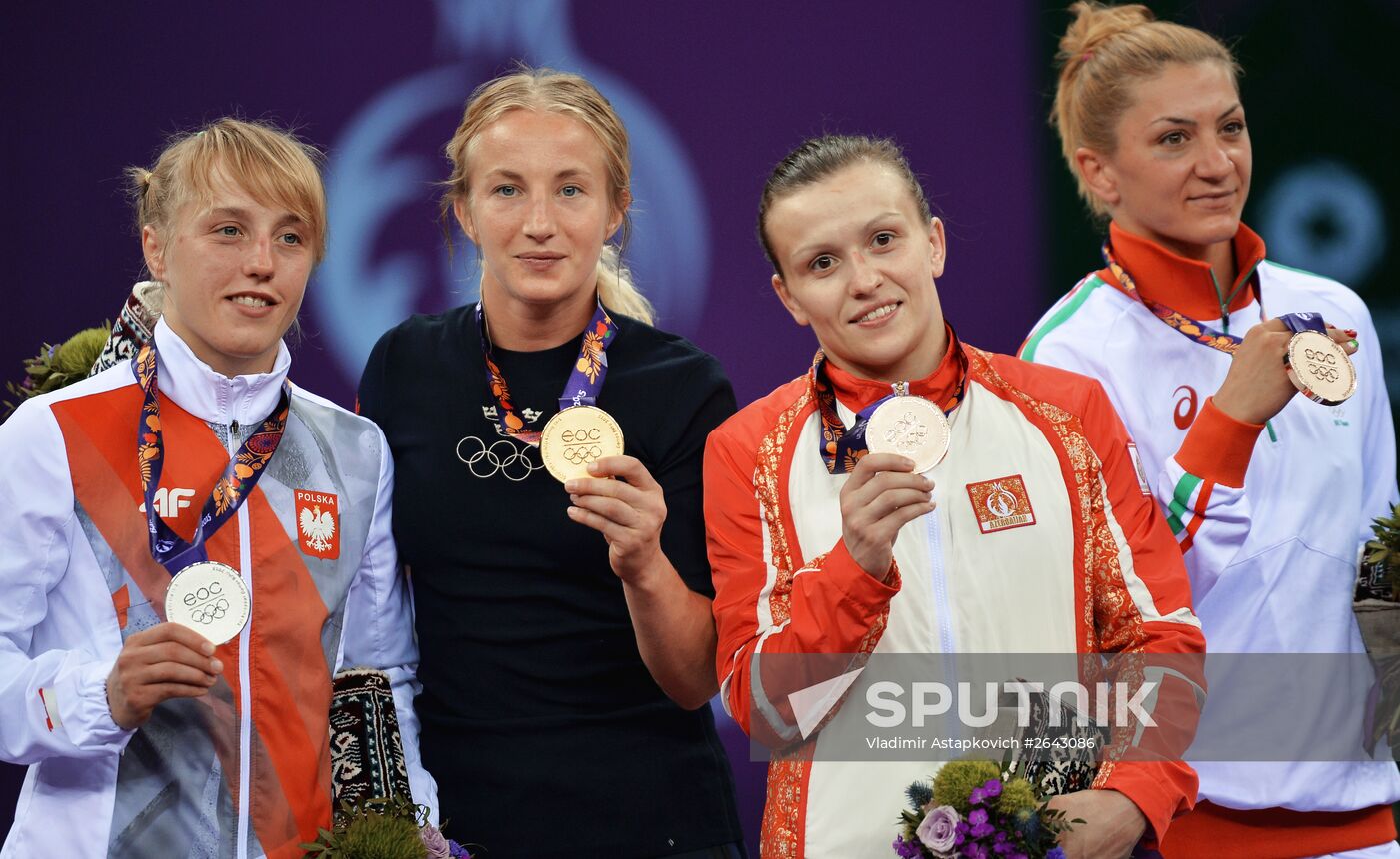 The 1st European Games. Women's Freestyle Wrestling. Day 1