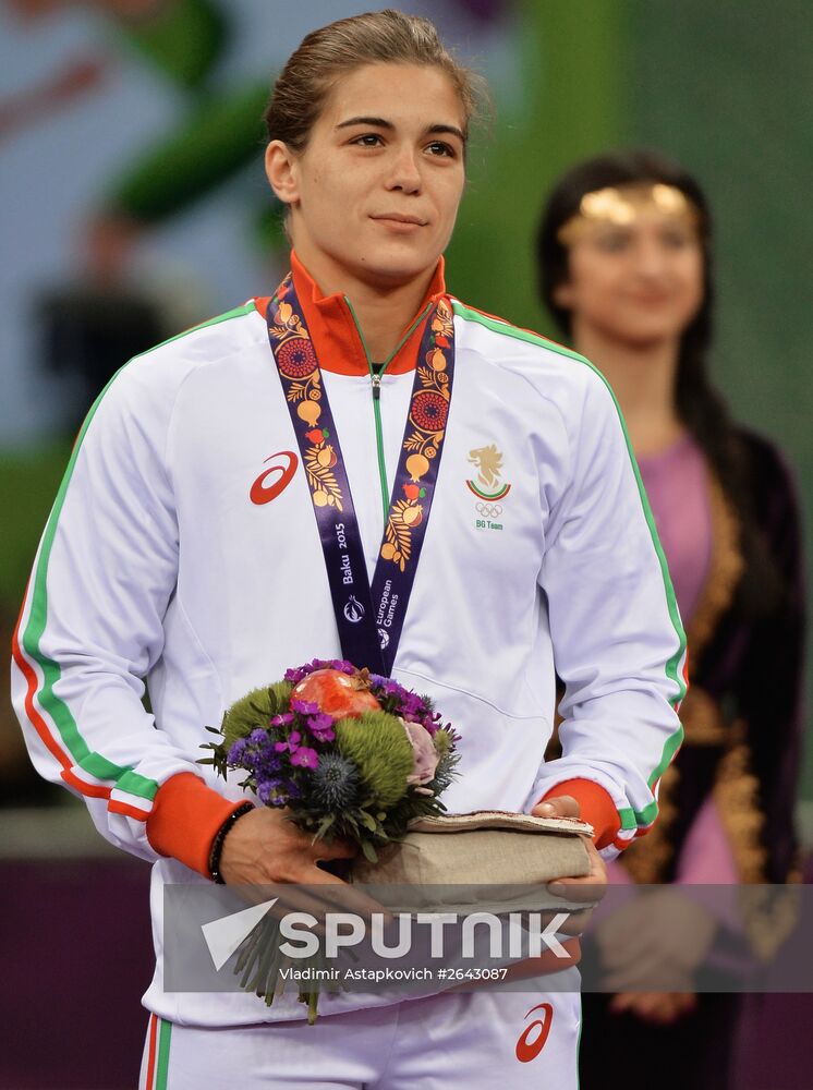 The 1st European Games. Women's Freestyle Wrestling. Day 1