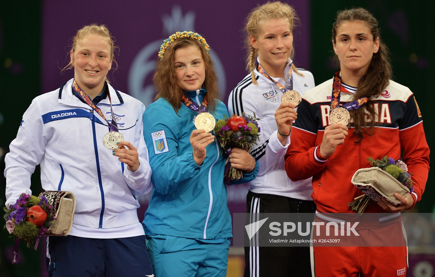 The 1st European Games. Women's Freestyle Wrestling. Day 1