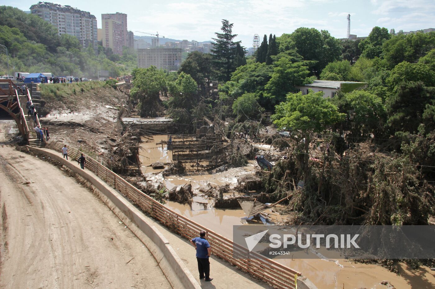 Elimination of flood aftermath in Tbilisi