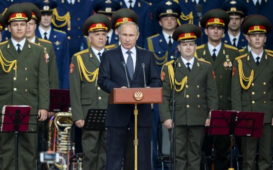 Russian President V.Putin takes part in opening of ARMY-2015 international forum