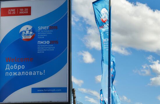 Preparations for opening of St Petersburg International Economic Forum