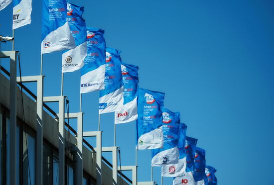 Preparations for opening of St Petersburg International Economic Forum