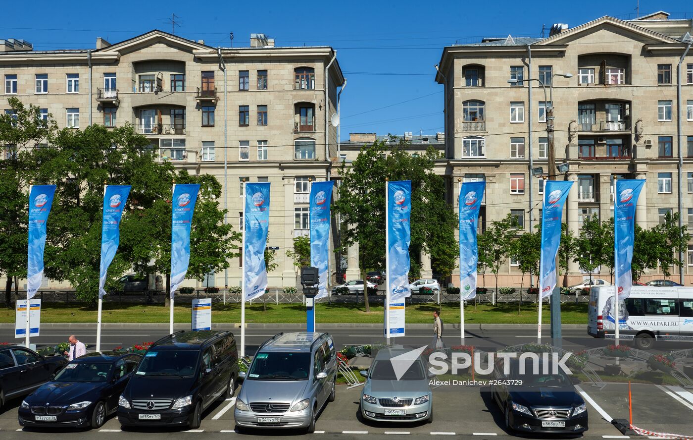 Preparations for opening of St Petersburg International Economic Forum