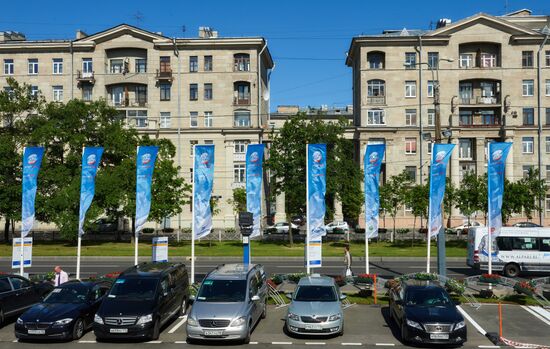 Preparations for opening of St Petersburg International Economic Forum
