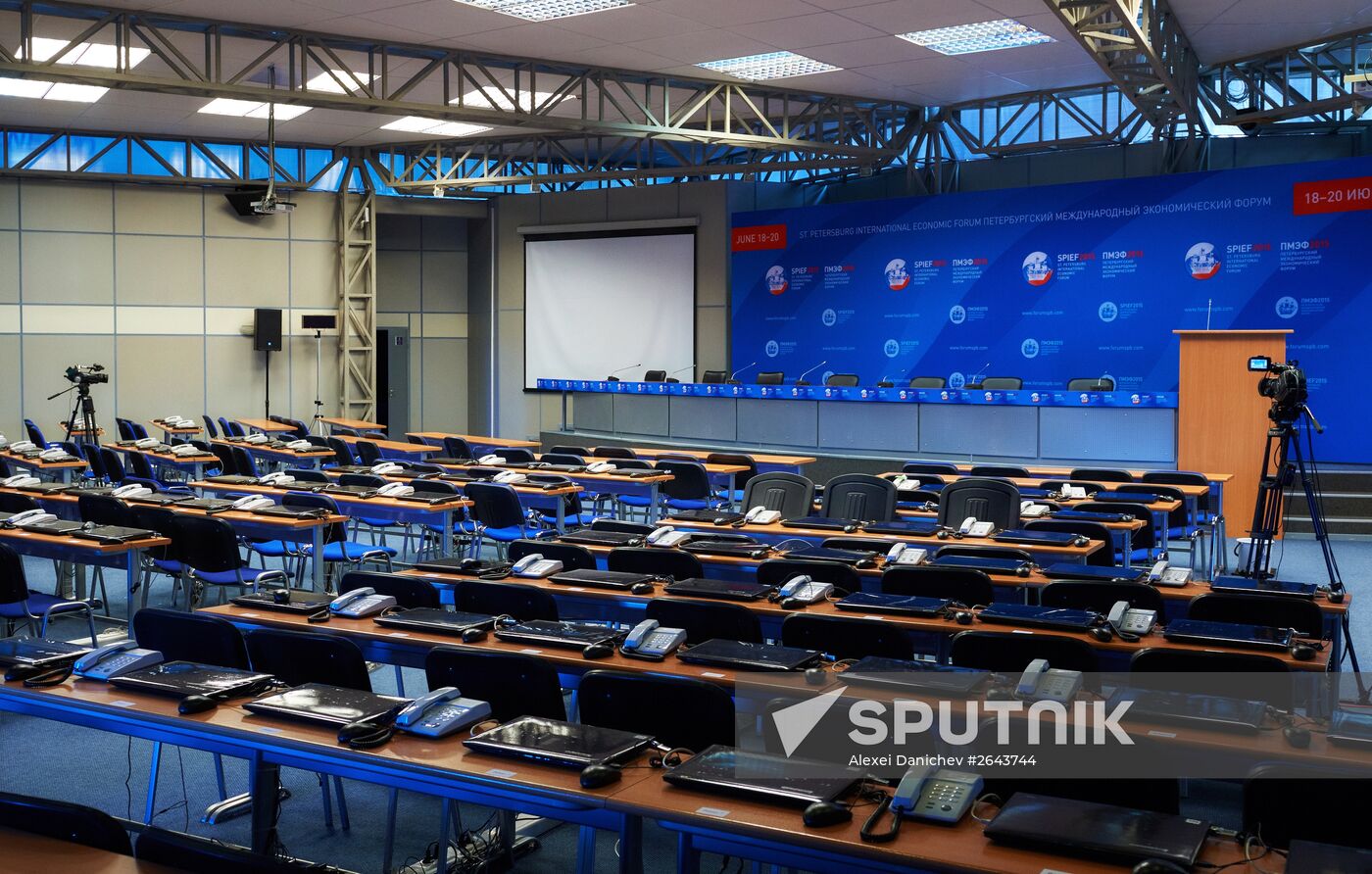 Preparations for opening of St Petersburg International Economic Forum