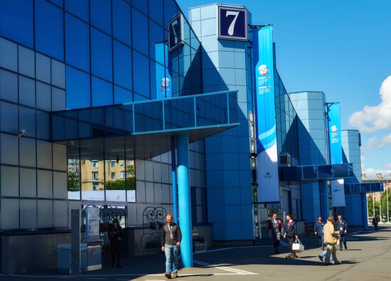 Preparations for opening of St Petersburg International Economic Forum