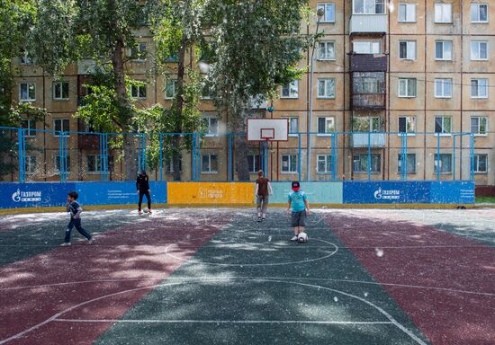 Poplar fluff in Omsk