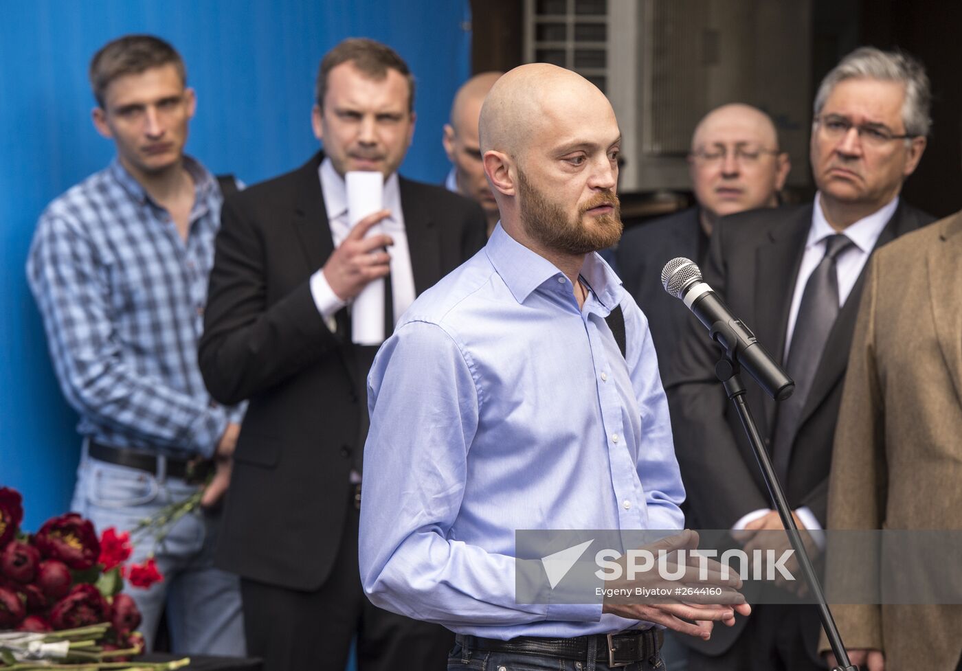 Memorial plaque for killed journalists Igor Kornelyuk and Anton Voloshin unveiled