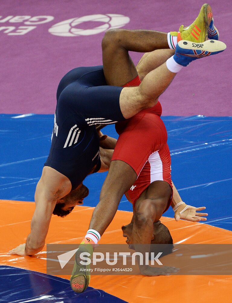 2015 European Games. Men's freestyle wrestling. Day 1