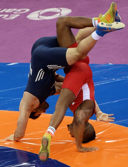 2015 European Games. Men's freestyle wrestling. Day 1