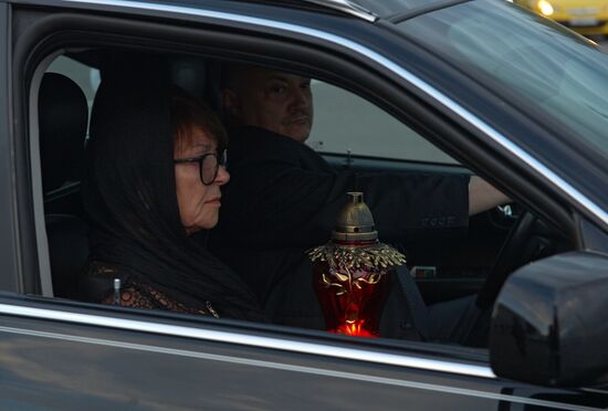 Paying last respects to Zhanna Friske