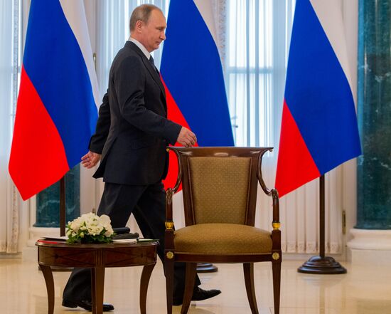 Russian President Vladimir Putin's working trip to St. Petersburg